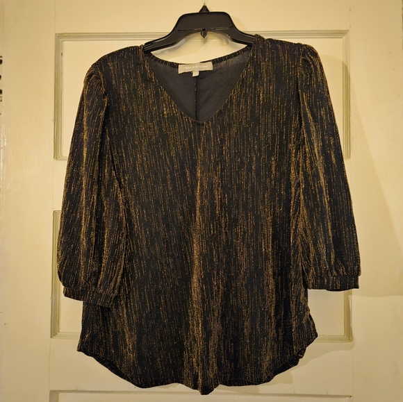 Chloe and Jasmine Blake & Gold womens dress shirt 1X - Picture 1 of 3